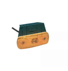 Feu latéral orange avec catadioptre sur patte équerre - L 104 x H 63 mm