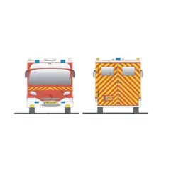 Bande adhésive alternée - rouge/jaune fluo pour véhicules de secours 