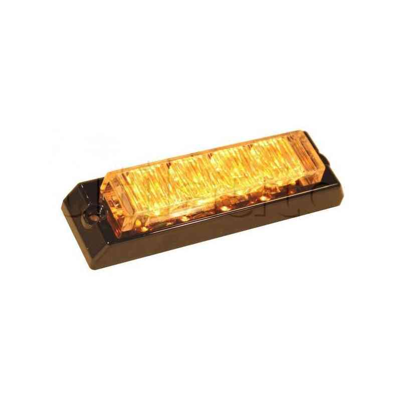 Feux de pénétration 4 Leds - 12/24 Volts - IP65 ORANGE