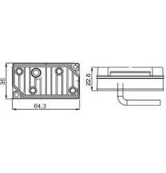 Feux de pénétration 3 Leds - 10/30 Volts  BLEU