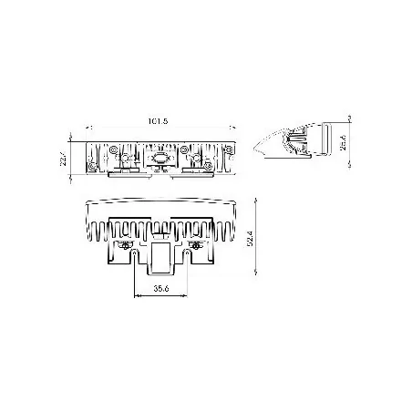 Feux de pénétration 6 Leds - 10/30 Volts - R65 ORANGE