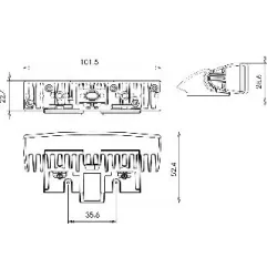 Feux de pénétration 6 Leds - 10/30 Volts - R65 BLEU