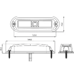 Feux de pénétration 6 Leds - 10/30 Volts -R 65 NOIR