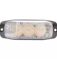 Feu de pénétration orange 3 Leds - 12/24 Volts - IP67