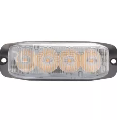 Feu de pénétration orange 4 Leds - 12/24 Volts - IP67