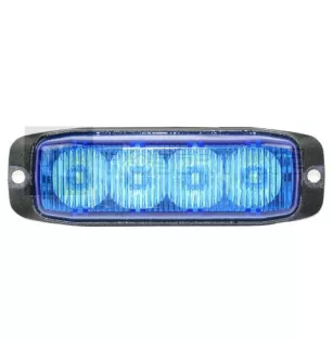Feu de pénétration bleu 4 Leds - 12/24 Volts - IP67
