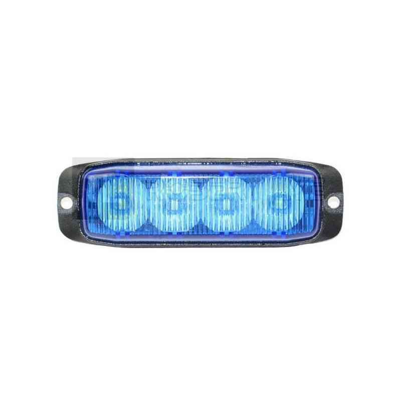 Feu de pénétration bleu 4 Leds - 12/24 Volts - IP67 Feu de pénétration bleu 4 Leds - 12/24 Volts - IP67