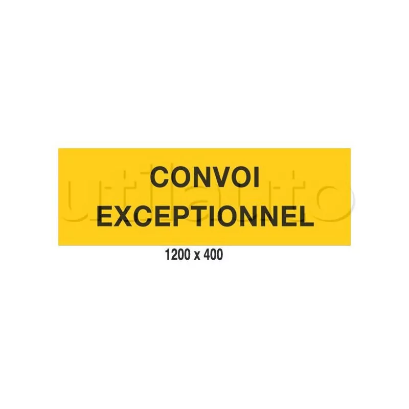 Signalisation pour convoi hors gabarit BACHE1200x400+4SAND