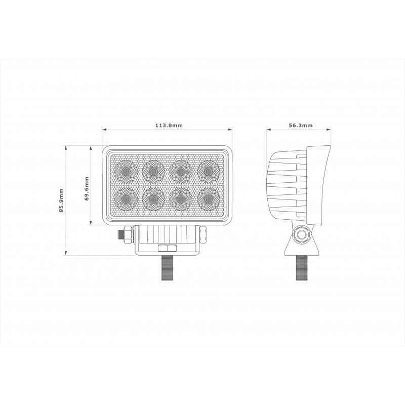 Lampa robocza LED 8xLED flood L0124 Lampa robocza LED 8xLED flood L0124