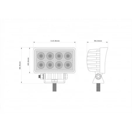 Lampe de travail à LED 8xLED flood L0124