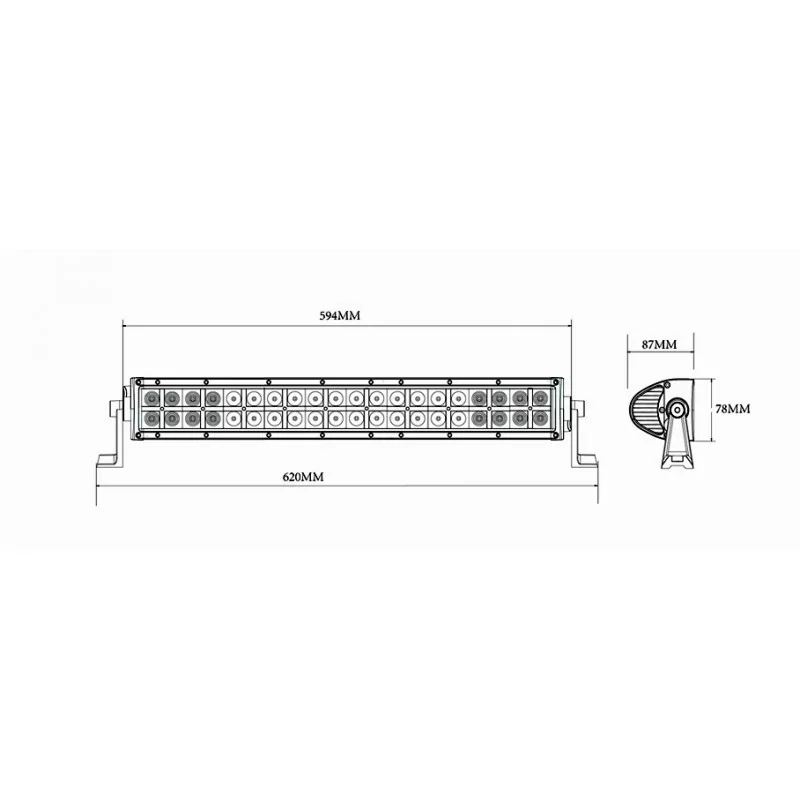 Panneau LED 40x LED 630mm moro LB0004M