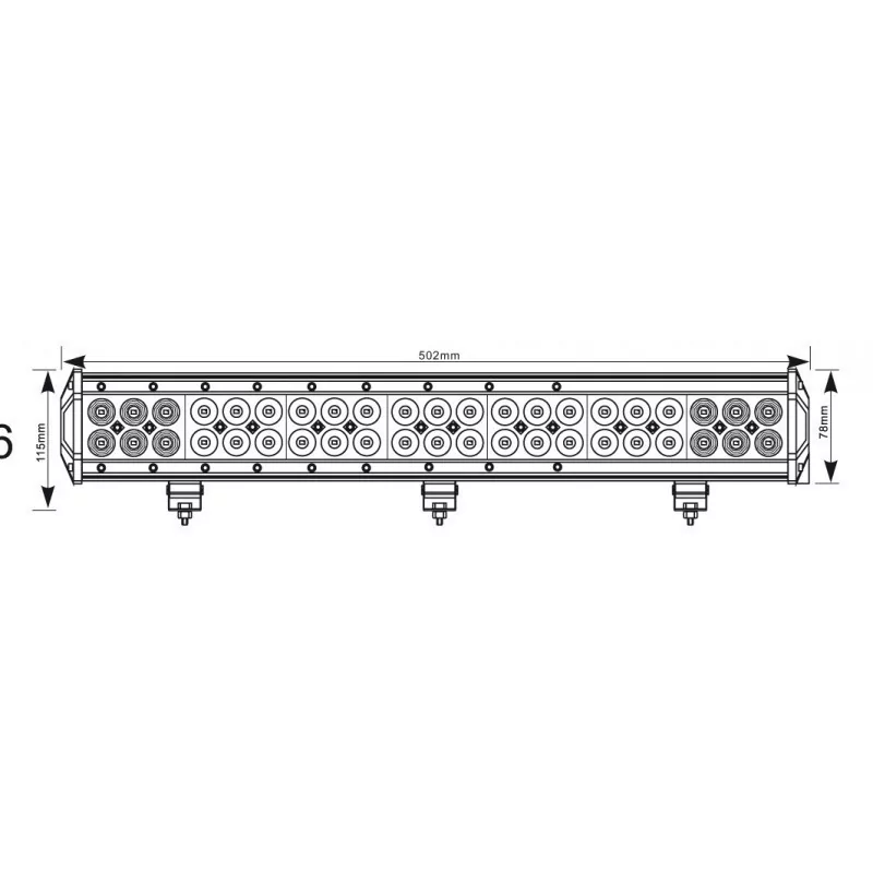 Panneau LED 126W 505mm moro LB0034M