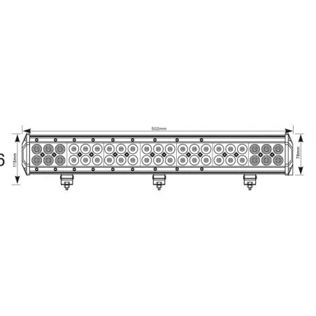 Panel LED 126W 505mm moro LB0034M