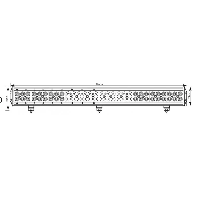 Rampe LED 180W 715mm moro LB0035M