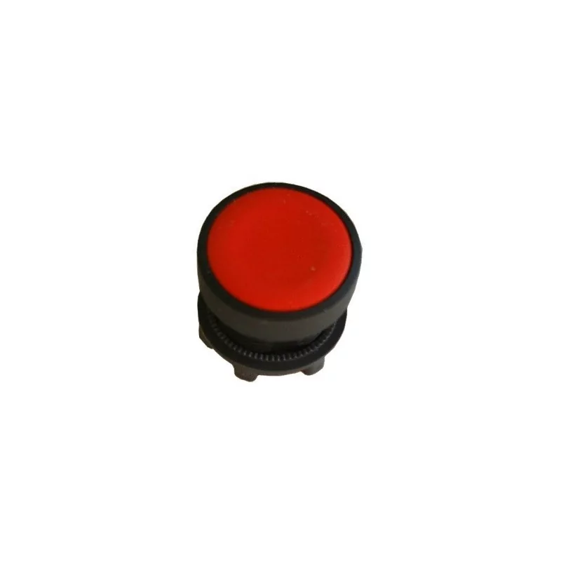 TETE TELMEC ZB5 DE BOUTON POUSSOIR COLLERETTE PLASTIQUE ROUGE D.22MM