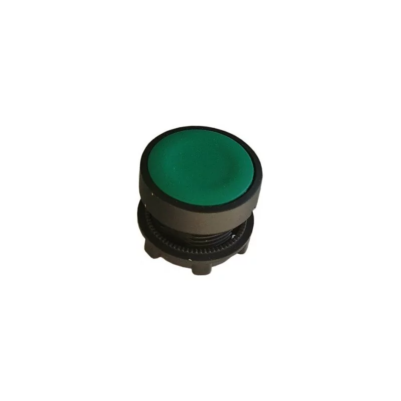 TETE TELMEC ZB5 DE BOUTON POUSSOIR COLLERETTE PLASTIQUE VERTE D.22MM