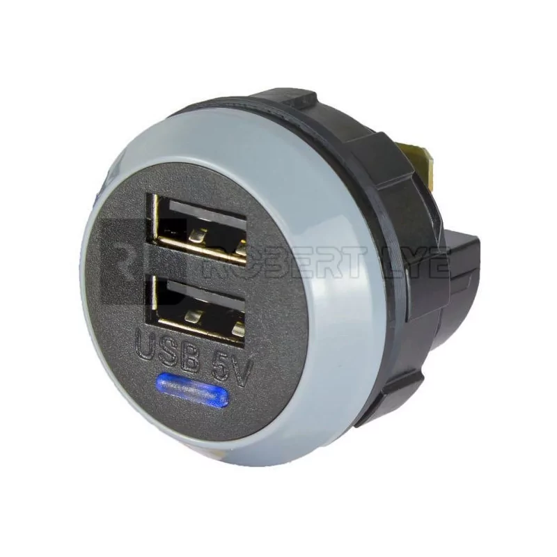 Chargeur USB 12/24 Volts avec convertisseur intégré 2 PRISES