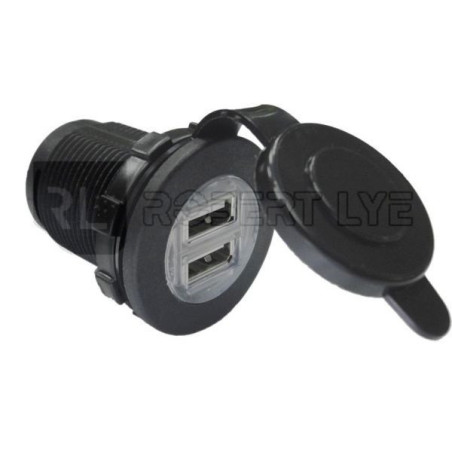 Chargeur USB 12/24 Volts  2 SORTIES