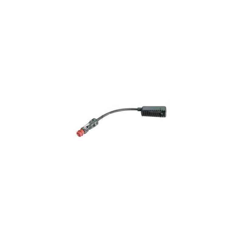 Lecteur de carte avec interrupteur avec bras flexible 16 cm - Connexion allume-cigares ou prise ISO 4165