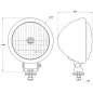 Phare de travail rond ø 121 BLANC 12/24V 21W