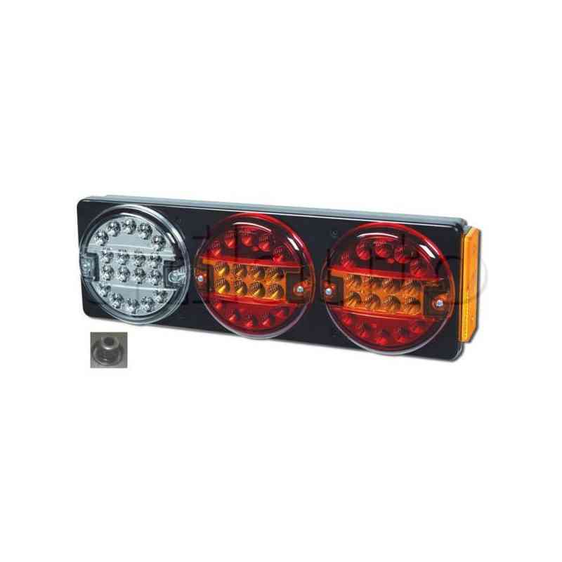 Feu arrière combiné à Leds - 12/24 Volts - L 440 x l 144 x Ep 76 mm DROIT 3 FEU Feu arrière combiné à Leds - 12/24 Volts - L 440 x l 144 x Ep 76 mm DROIT 3 FEU
