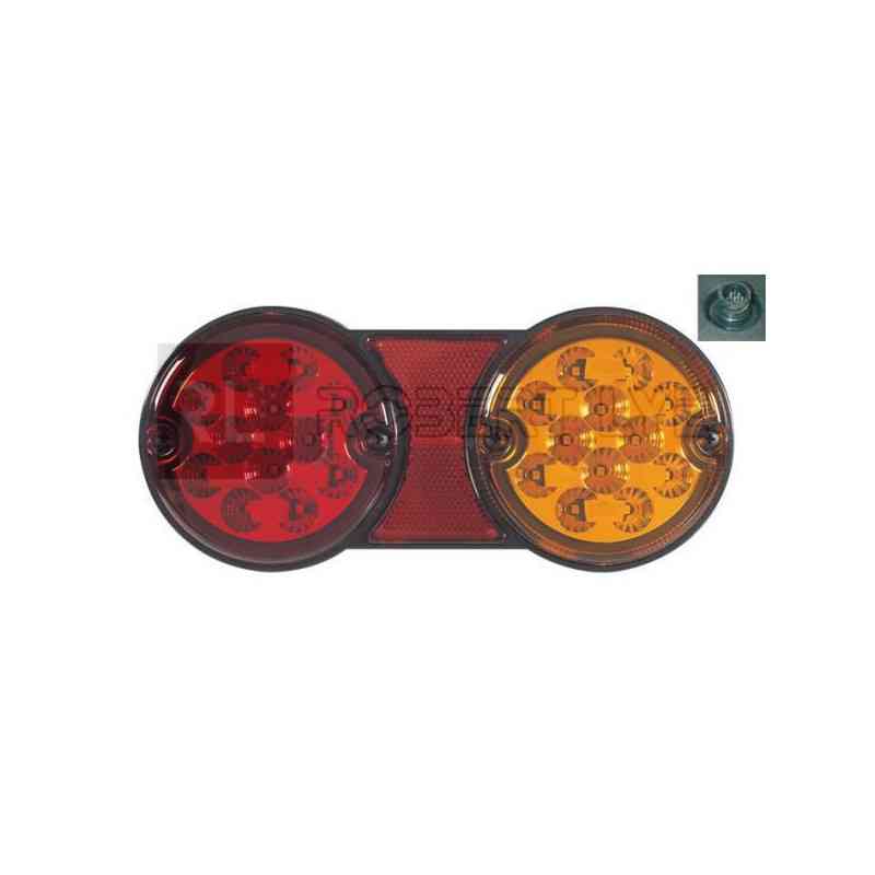 Feu arrière compact combiné à Leds - 9/33 Volts - 226 x 101,5 x 35 mm DROIT