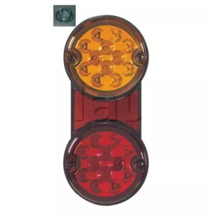 Feu arrière compact combiné à Leds - 9/33 Volts - 226 x 101,5 x 35 mm GAUCHE