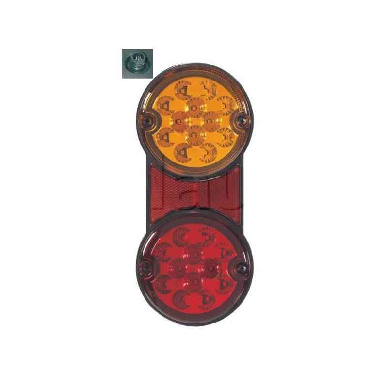 Feu arrière compact combiné à Leds - 9/33 Volts - 226 x 101,5 x 35 mm DROIT