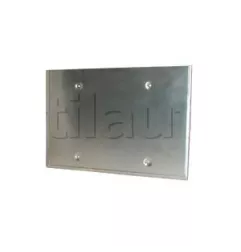 Support à glissières inox avec fond pour rectangle d'identification (400x300)