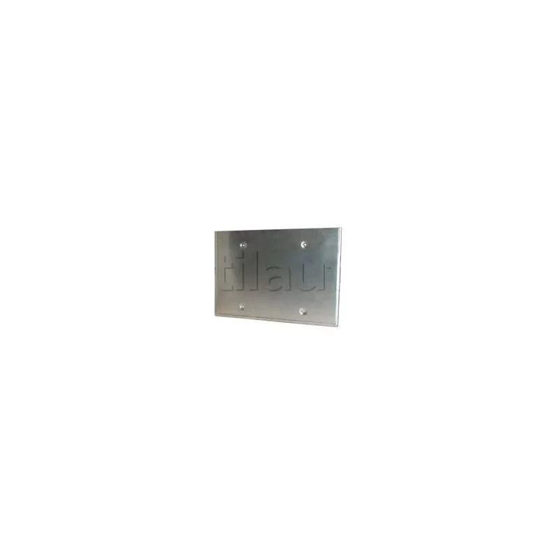 Support à glissières inox avec fond pour rectangle d'identification (400x300)