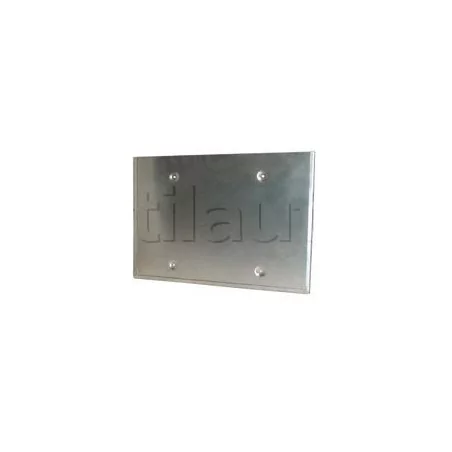 Support à glissières inox avec fond pour rectangle d'identification (400x300)