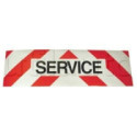 Panneau SERVICE adhésif pour véhicules d\'intervention Classe 1 600x300