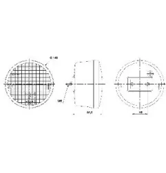 Feu arrière modulaire à ampoules - 12/24 Volts - ø 140 X Ep 88 mm