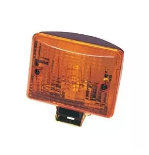 Feu d'éclairage orange à ampoule - 12/24 Volts - 106 x 83 mm