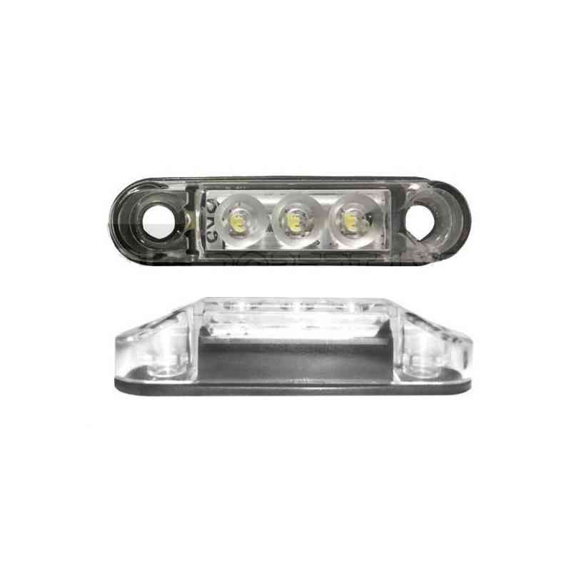 Feu de position avant 3 Leds - 12/24 Volts - 65 x 17 x Ep 14 mm 12/24 3M