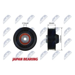 Galet Enrouleur Des Courroies De Distribution MERCEDES 190 84-93 - 129-0S-S01, E2M5101BTA, APV2112