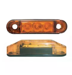 Feu latéral orange 3 Leds - 12/24 Volts - 65 x 17 x Ep 14 mm ORANGE 12/24 5M
