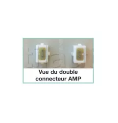 Feu latéral orange à Leds à plaquer - Avec double connecteur AMP - 110 x 75 x 36 mm