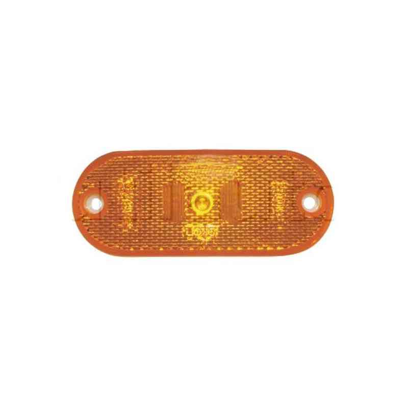 Feu latéral orange à Leds à plaquer - Avec double connecteur AMP - 110 x 75 x 36 mm 12V. Feu latéral orange à Leds à plaquer - Avec double connecteur AMP - 110 x 75 x 36 mm 12V.