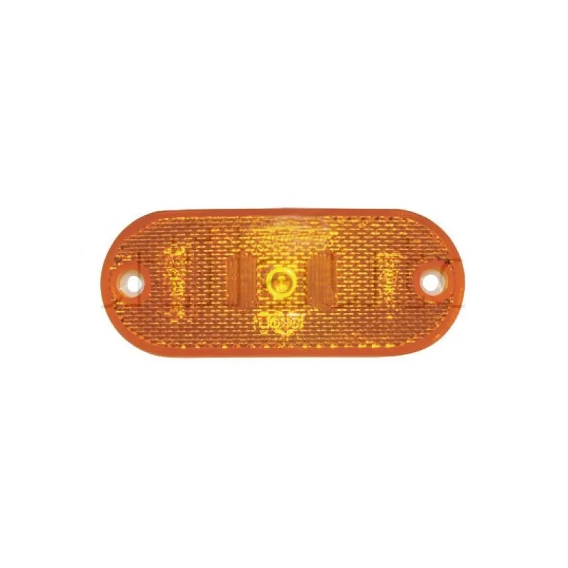 Feu latéral orange à Leds à plaquer - Avec double connecteur AMP - 110 x 75 x 36 mm 12V.