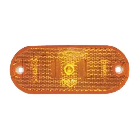 Feu latéral orange à Leds à plaquer - Avec double connecteur AMP - 110 x 75 x 36 mm 12V.