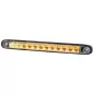 Feu clignotant défilant (séquentiel) à Leds 12/24 Volts- 257 x 27 x 20 mm - IP68