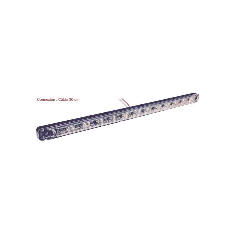 Feu stop additionnel 12 Leds - 305 x 16 x 16 mm - IP67. 12V