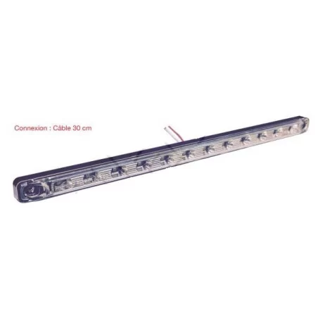 Feu stop additionnel 12 Leds - 305 x 16 x 16 mm - IP67L. 24V