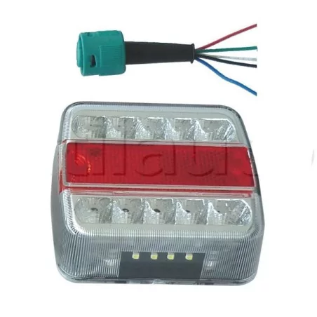 Feu de remorque légère à Leds avec connecteur 5 broches intégré - 12 Volts - 105 x 98 x 35 mm