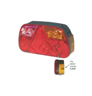 Feu arrière compact à Leds - 12/24 Volts - 240 x 131 x 81,3 mm