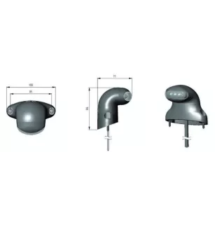 Eclaireur de plaque 3 Leds - 100 x 71 x 86 mm - 12/24 Volts - IP67