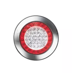 Feu arrière modulaire à Leds avec enjoliveur chromé brillant 12 Volts - ø 155 mm - IP67