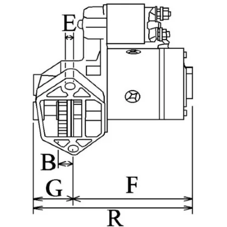 Démarreur 12V 9 dents Remy (delco) 1107196, 1107293, 1107294, 1107298, 1107299, 1107330