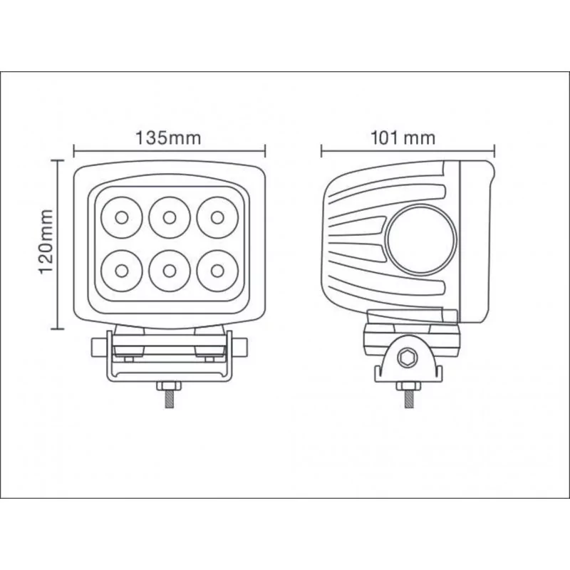 Lampe de travail 6x LED CR L0117